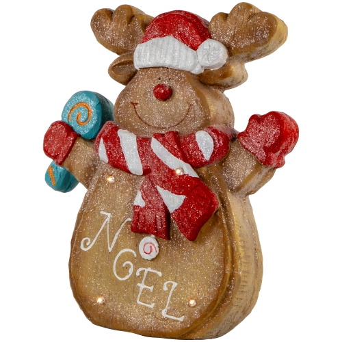 LED Lighted "Noel" Gingerbread Reindeer Christmas Decoration - 14.25"