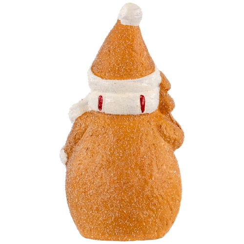 Frosted Gingerbread Snowman with Cookie Tree Christmas Figurine - 5.75"