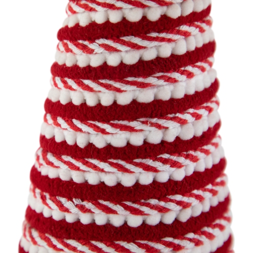 Candy Cane Swirled Christmas Cone Tree - 19.5" - White and Red
