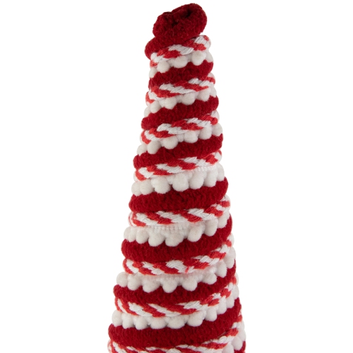 Candy Cane Swirled Christmas Cone Tree - 19.5" - White and Red