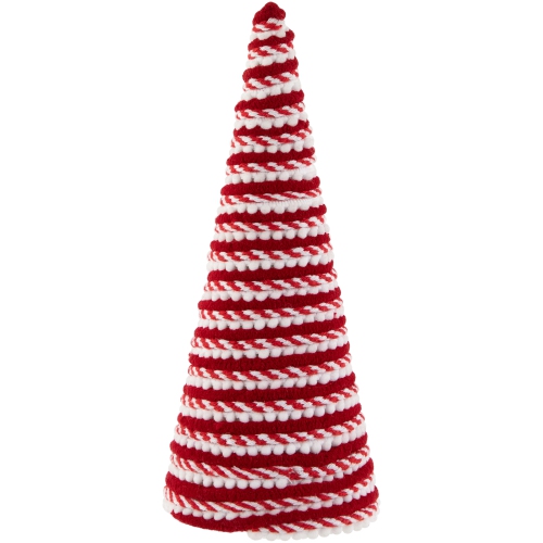 Candy Cane Swirled Christmas Cone Tree - 10.5" - Red and White