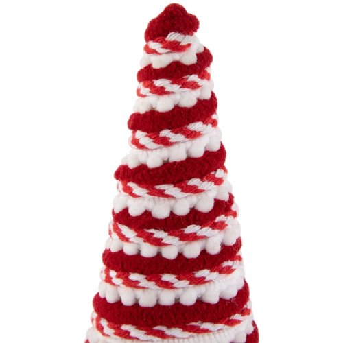 Candy Cane Swirled Christmas Cone Tree - 10.5" - Red and White