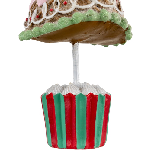 Frosted Waffle Cone Christmas Cupcake Tree - 10.25"