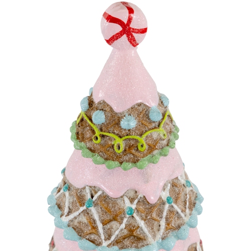 Frosted Waffle Cone Christmas Cupcake Tree - 10.25"