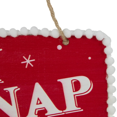 6.25" Gingerbread Man "OH SNAP" Square Christmas Ornament