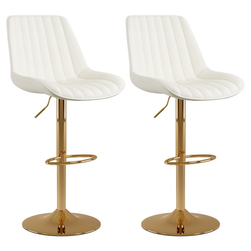 CorLiving Gold Adjustable Bar Stools, Set of 2