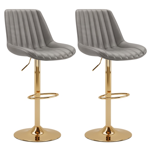 CorLiving Gold Adjustable Bar Stools, Set of 2