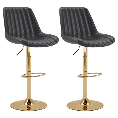 CorLiving Gold Adjustable Bar Stools, Set of 2