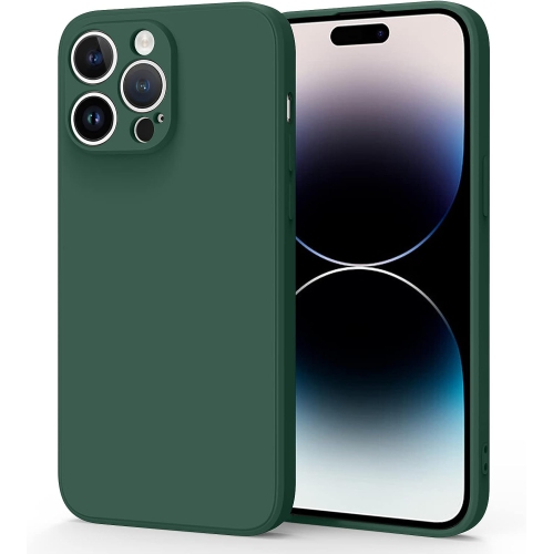 Silicone Slim Full-Body Protective Cover Case for iPhone 15 Pro Max, Soft Silicone Bumper Cover Shockproof Protective Anti-Scratch Case