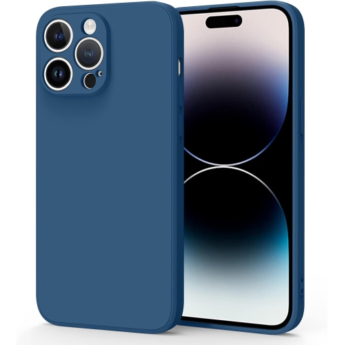 Silicone Slim Full-Body Protective Cover Case for iPhone 15 Pro Max, Soft Silicone Bumper Cover Shockproof Protective Anti-Scratch Case