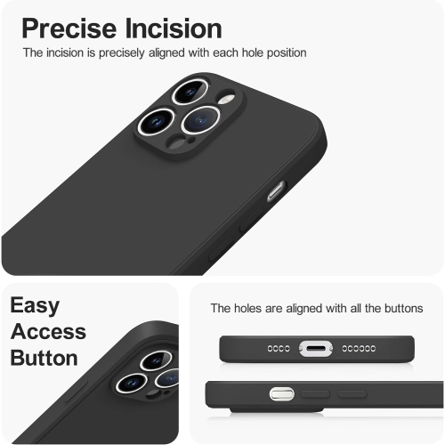 Étui protecteur mince en silicone pour iPhone 15 Pro Max, étui protecteur antichoc en silicone souple