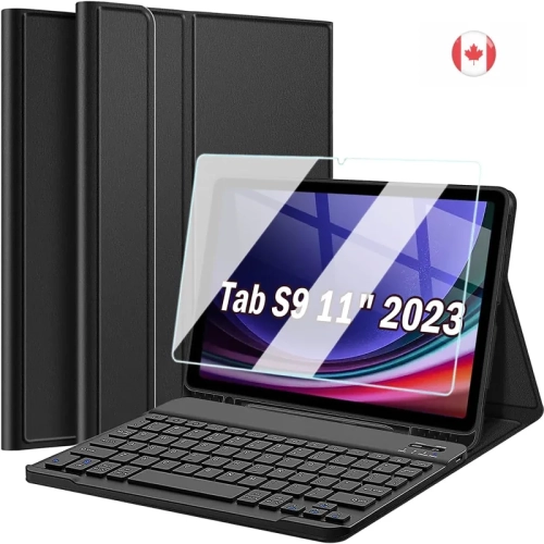 GENER  Samsung Galaxy Tab S9 11 Inch 2023 Keyboard Case With Screen Protector And Stand In Black