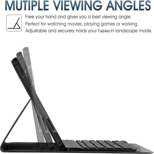 Black Samsung Galaxy Tab S9 11 Inch 2023 Keyboard Case with Screen Protector and Stand