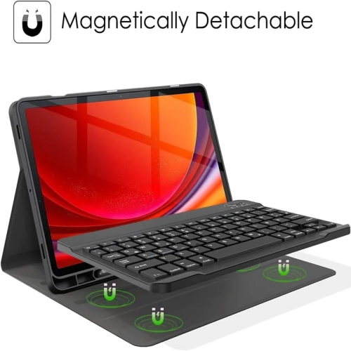Black Samsung Galaxy Tab S9 11 Inch 2023 Keyboard Case with Screen Protector and Stand