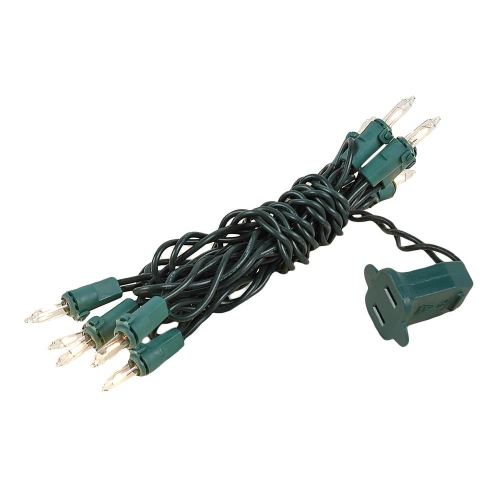 NOVELTY LIGHTS LLC  Novelty Lights 10 Light Clear Christmas Craft Mini Light Set Wire, 4' Long In Green