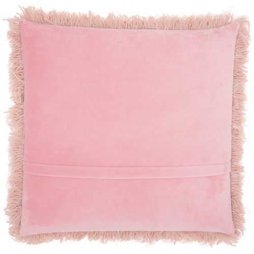 Pink shag outlet pillow