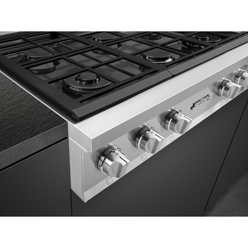 Smeg Professional 36" 6-Burner Gas Cooktop - Stainless Steel