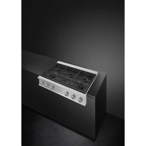 Smeg Professional 36" 6-Burner Gas Cooktop - Stainless Steel
