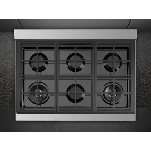 Smeg Professional 36" 6-Burner Gas Cooktop - Stainless Steel