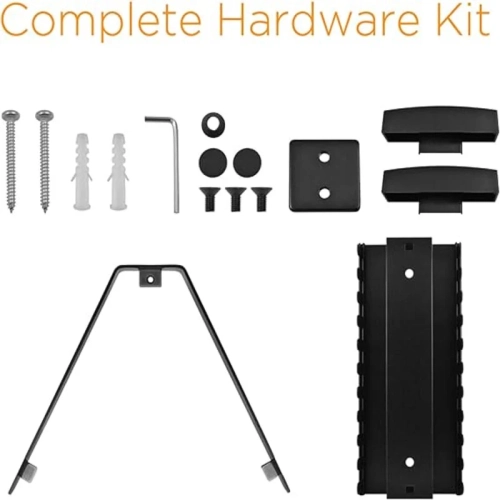 Black Component Wall Mount Kit with Cable Management - Ideal for DVD Players, DVRs, and Gaming Systems - 12.60 x 9.10 x 15.00 Inches