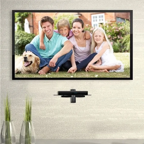 Black Component Wall Mount Kit with Cable Management - Ideal for DVD Players, DVRs, and Gaming Systems - 12.60 x 9.10 x 15.00 Inches