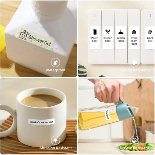 Mini-imprimante d'étiquettes Bluetooth sans fil – étiqueteuse avec plusieurs modèles pour le bureau, la maison et l'organisation de la cuisine