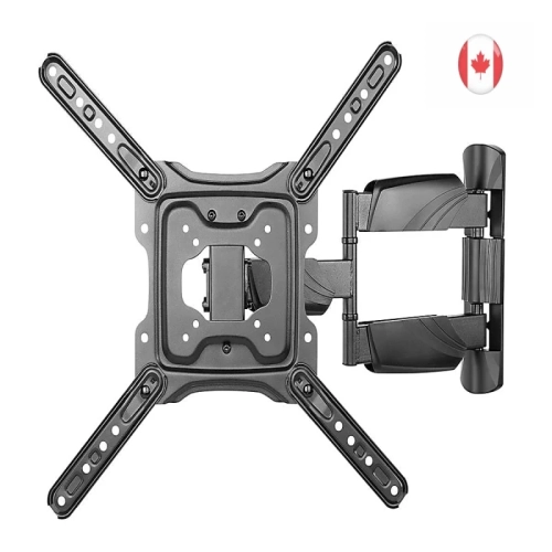 GENER  Full Motion Tv Wall Mount for 26-55 Inch Tvs - Single Stud Articulating Mount, Max Vesa 400X400Mm, Supports Up to 77 Lbs