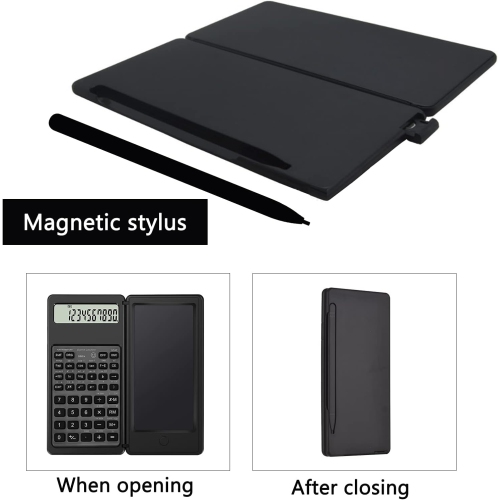 Foldable Scientific Calculator with Handwriting Board - Dual Power Supply, Solar and Battery, Ideal for Students, Teachers, and Engineers