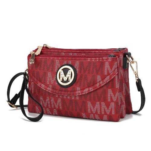 MKF Collection Ishani Five Compartments M Signature Crossbody Bag by Mia K