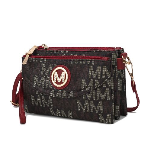 MKF Collection Ishani Five Compartments M Signature Crossbody Bag by Mia K