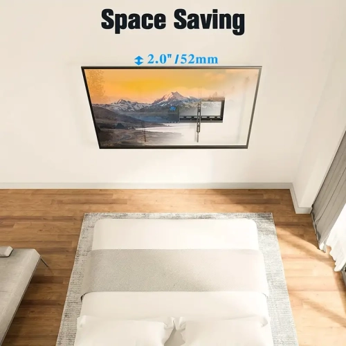 Tilting TV Wall Mount for 26-60" Flat Screen TVs - Low Profile, Max VESA 400x400mm, Supports up to 99lbs - Fits 8”-16" Studs