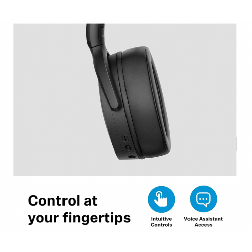 Refurbished SENNHEISER HD 450BT Bluetooth 5.0 Wireless Headphone with Active Noise Cancellation -30-Hour Battery Life