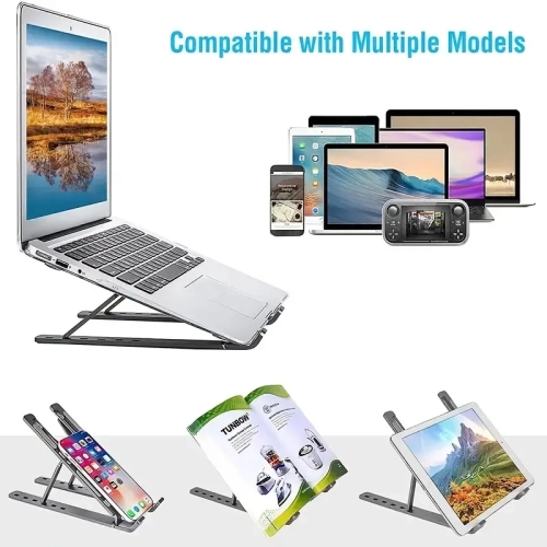 Ergonomic Laptop Stand for Desk | Adjustable Computer Stand with 7 Angles | Portable Laptop Riser Holder for 10-15.6" Laptops & iPads
