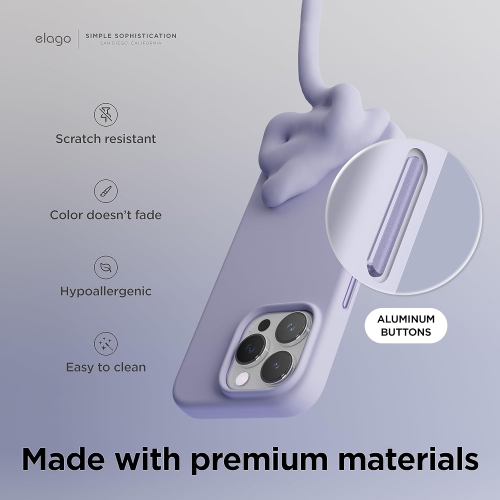 Étui en silicone magnétique elago compatible avec l'étui iPhone 15 Pro Max de 6,7 po compatible avec tous les accessoires MagSafe - aimants intégrés,