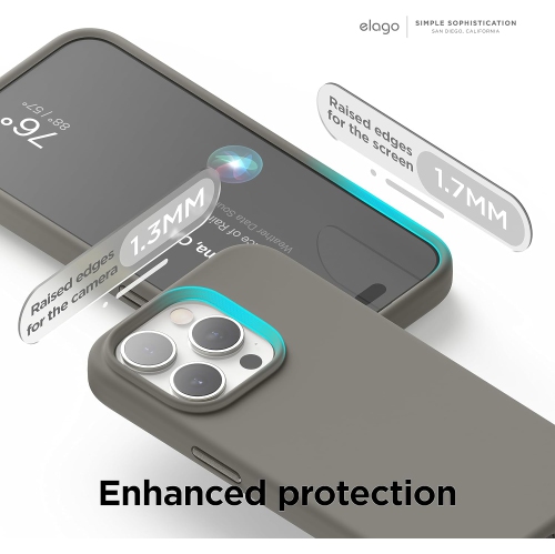 Étui en silicone magnétique elago compatible avec l'étui iPhone 15 Pro Max de 6,7 po compatible avec tous les accessoires MagSafe - aimants intégrés,