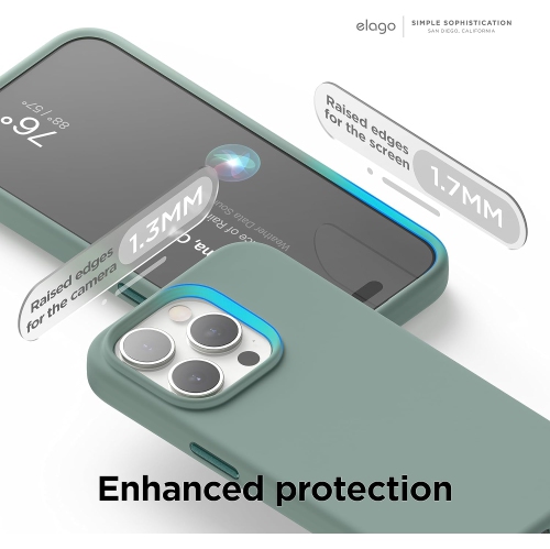 Étui en silicone magnétique elago compatible avec l'étui iPhone 15 Pro de 6,1 po compatible avec tous les accessoires MagSafe - aimants intégrés,