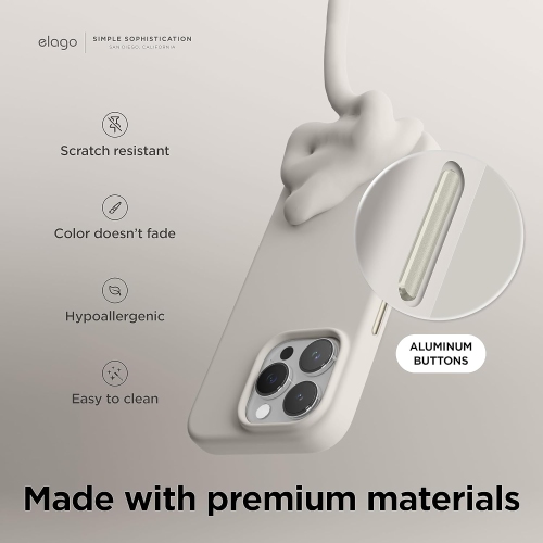 Étui en silicone magnétique elago compatible avec l'étui iPhone 15 Pro de 6,1 po compatible avec tous les accessoires MagSafe - aimants intégrés,