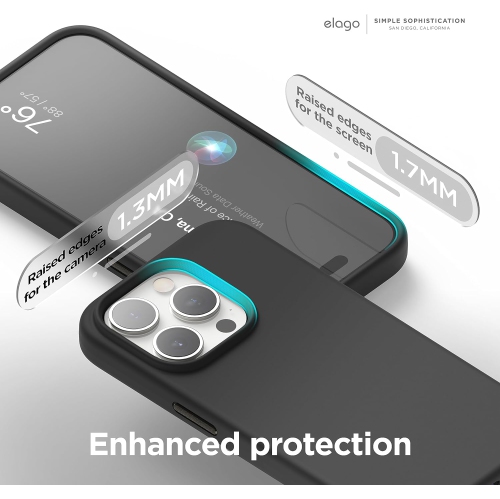 elago Magnetic Silicone Case Compatible with iPhone 15 Pro Max Case 6.7 Inch Compatible with All MagSafe Accessories - Built-in Magnets, Soft Grip