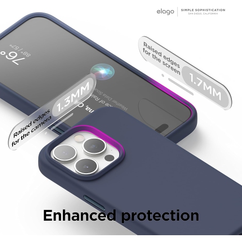 Étui en silicone magnétique elago compatible avec l'étui iPhone 15 Pro de 6,1 po compatible avec tous les accessoires MagSafe - aimants intégrés,