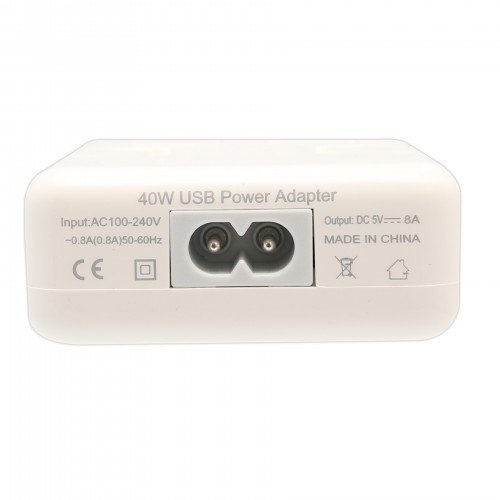 Stimula Lifestyle 40W USB Power Adapter 4 Ports Charger Compatible iPhone 11 12 13 14 15 16 17 & All Apple Ipad AirPods Android Samsung