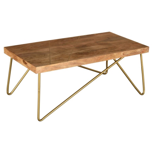 Image 1 of 8.. Cosmic Homes Coffee Table in Natural and Aged Gold, Living Room Table, Hand Crafted Wood Table for Living Room