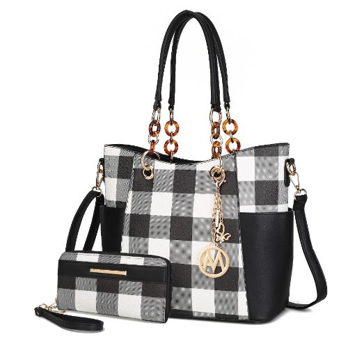MKF COLLECTION  Paloma Shoulder Handabag With Matching Wallet – 2 Pieces In Multicolor