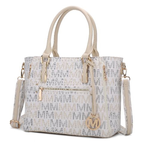 MKF Collection Siena Vegan Leather M Signature Tote Handbag by Mia K