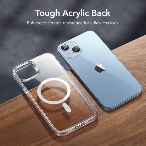 Étui magnétique pour iPhone 15 PLUS, compatible avec le chargement sans fil MagSafe, étui antichoc pour téléphone, protection antirayure Clearview