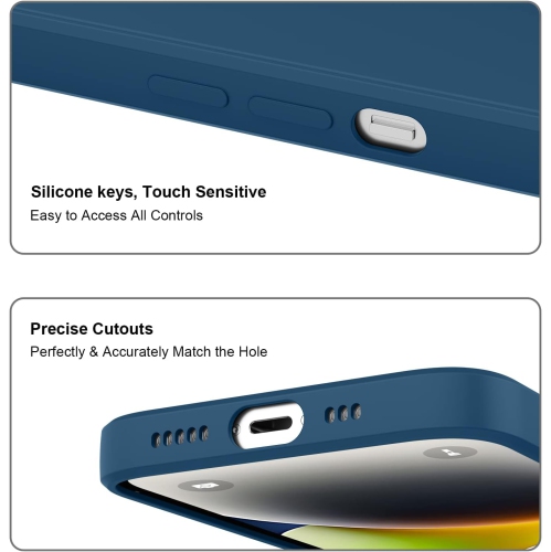 Étui protecteur mince en silicone pour iPhone 15 PLUS, étui protecteur antichoc en silicone souple, EXPÉDITION sans frais