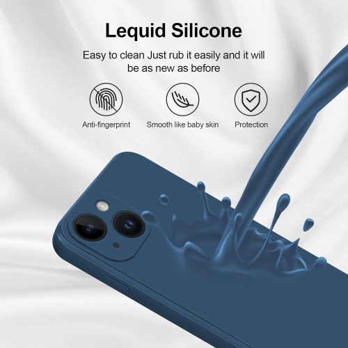 Étui protecteur mince en silicone pour iPhone 15 PLUS, étui protecteur antichoc en silicone souple, EXPÉDITION sans frais