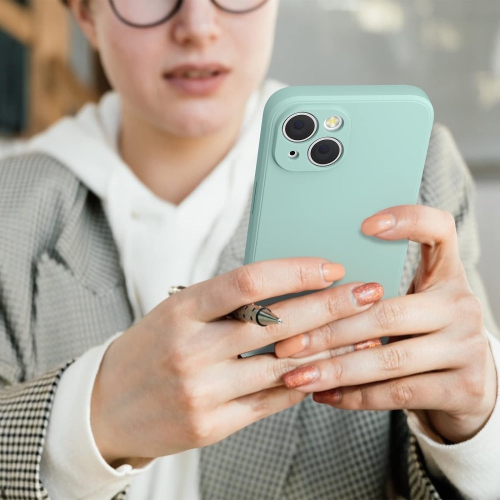 Étui protecteur mince en silicone pour iPhone 15 PLUS, étui protecteur antichoc en silicone souple, EXPÉDITION sans frais