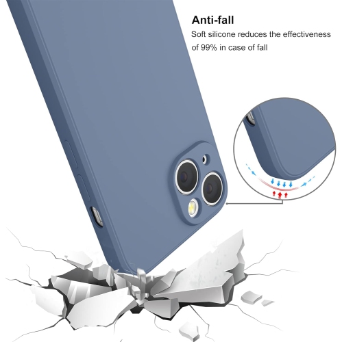 Silicone Slim Full-Body Protective Cover Case for iPhone 15 PLUS, Soft Silicone Bumper Cover Shockproof Protective Anti-Scratch Case-FREE SHIPPING