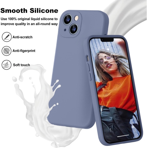 Silicone Slim Full-Body Protective Cover Case for iPhone 15 PLUS, Soft Silicone Bumper Cover Shockproof Protective Anti-Scratch Case-FREE SHIPPING
