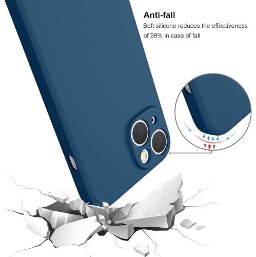 Silicone Slim Full-Body Protective Cover Case for iPhone 15, Soft Silicone Bumper Cover Shockproof Protective Anti-Scratch Case-FREE SHIPPING